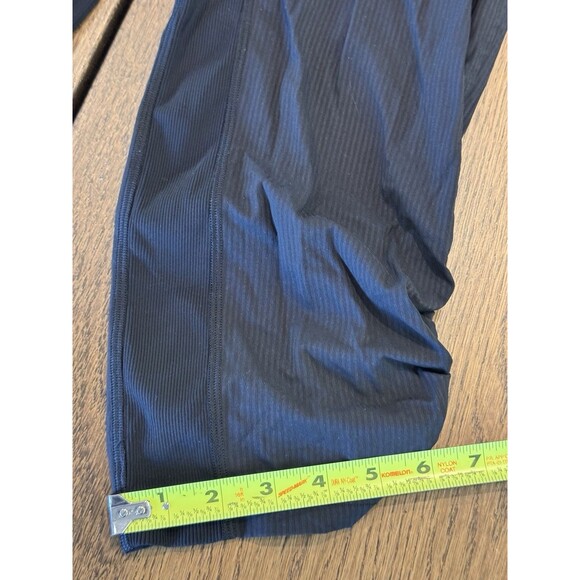 Lululemon Dance Studio Mid Rise Cropped Pant Women’s 8 Black Tie Waist Pockets - Picture 12 of 13